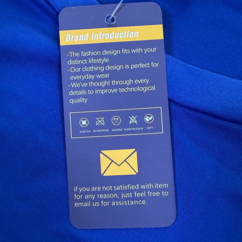 Misifi Mens 4XL Royal Blue Performance T-Shirt Short Sleeve Wicking Stretch - Picture 5 of 9